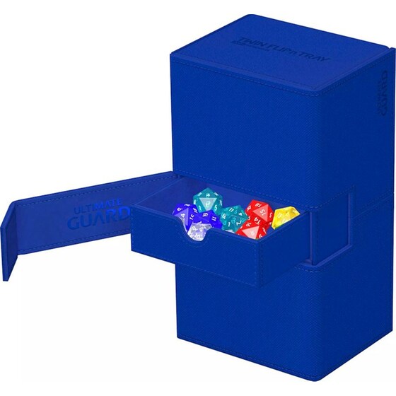 Ultimate Guard Twin Flip`n`tray 200+ Xenoskin Monocolor Blue image 1