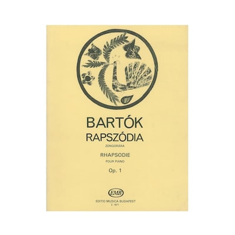 EDITIO MUSICA BUDAPEST Editio Musica Budapest Bartok - Rhapsodie, Op.1 Βιβλίο Για Πιάνο