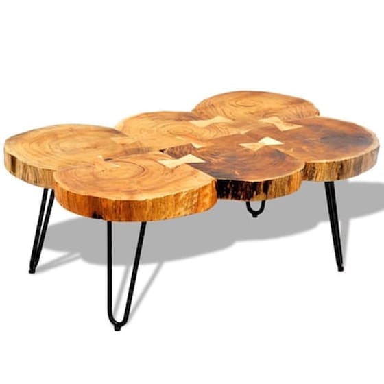 Τραπεζάκι Σαλονιού VidaXL από Μασίφ Ξύλο Sheesham 90x60x35cm - Καφέ image 4