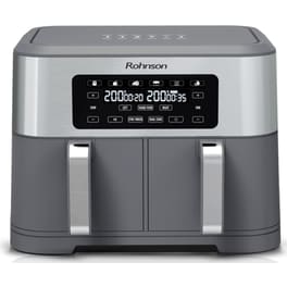 ROHNSON R-2844 με Διπλό Αποσπώμενο Κάδο 2800 W 8.5 L Γκρι Φριτέζα Αέρος