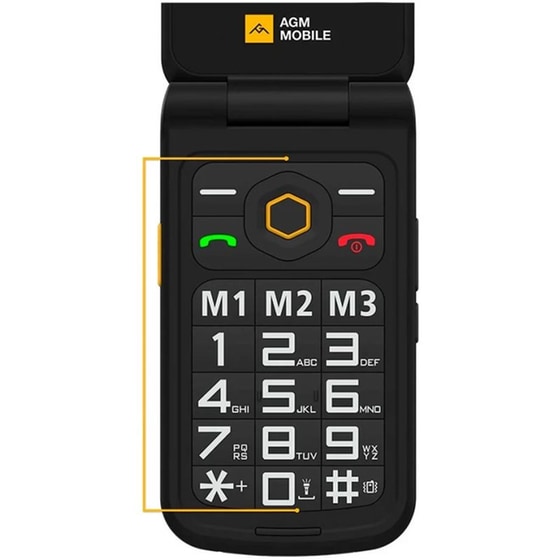 AGM M8 Flip 4G Dual Sim - Black image 1