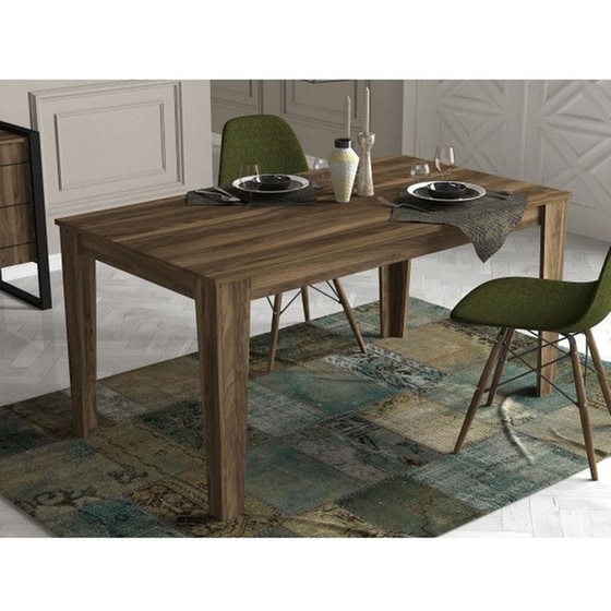Τραπέζι 24mall Alora Καρυδί 145x85x76.2 cm - Καφέ image 2