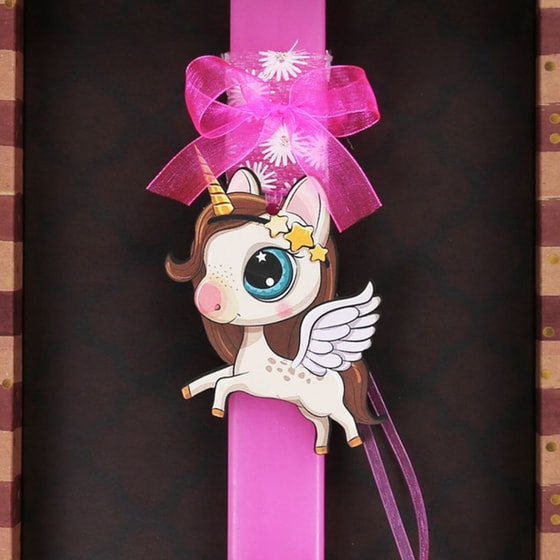 Λαμπάδα Synchronia Μονόκερος&nbsp;Με&nbsp;Φτερά image 1