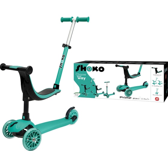 Παιδικό Πατίνι Shoko Premium Πολυμορφικό 3 σε 1 με Λαβή Γονέα Tropical Mist image 0