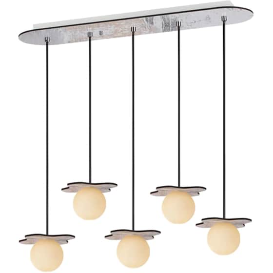 Φωτιστικό Οροφής Aca Decor G9 Ξύλινο 15x70cm - Καφέ/Κίτρινο image 0