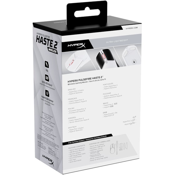 HyperX Pulsefire Haste 2 Wireless Gaming Ασύρματο Ποντίκι RGB - Λευκό image 9