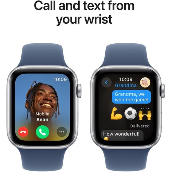 Apple Watch SE GPS 40mm - Silver Aluminium Case with Denim Sport Band - S/M image 3