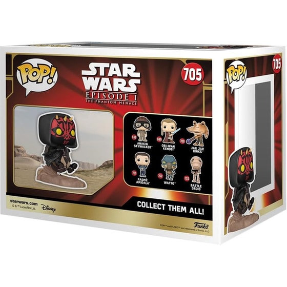 Funko Pop! Rides - Star Wars The Phantom Menace - Darth Maul On Bloodfin Speeder #705 image 1