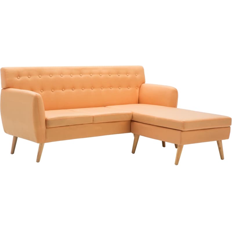 Γωνιακός Καναπές VidaXL 138x81.5cm - Πορτοκαλί