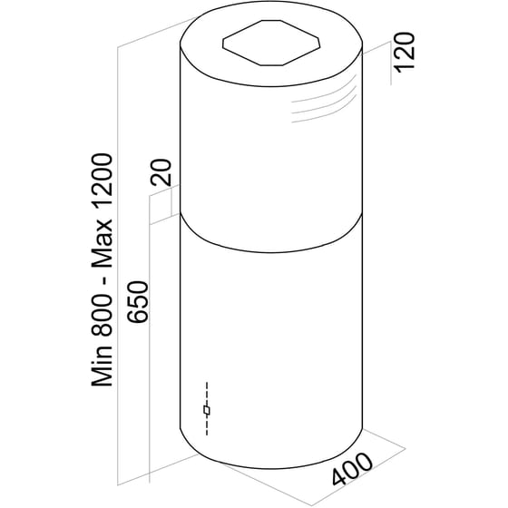 DAVOLINE 4170 ROVIGO PLUS Inox Απορροφητήρας Νησίδα image 1