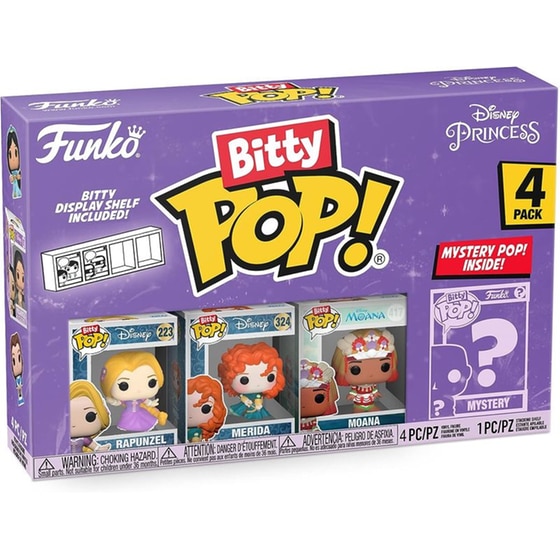 Funko Bitty Pop! - Disney Princess - Rapunzel/Merida/Moana And Mystery Figure 4-pack image 2
