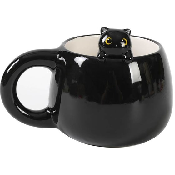 Κούπα i-Total Γάτα Κεραμική 450 ml - Μαύρο image 0