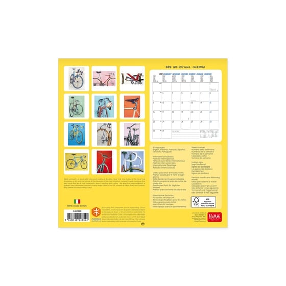 ΗΜΕΡ. CALENDAR 18X18CM BIKE ART 2017 image 1