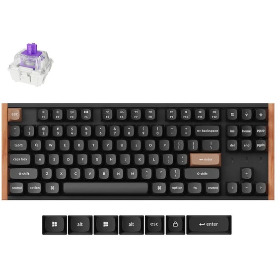 Keychron K8 HE K8H-F1 Ασύρματο Gaming Πληκτρολόγιο Tenkeyless με Magnetic διακόπτες και RGB φωτισμό (Αγγλικό US) Special Wood Edition image 0
