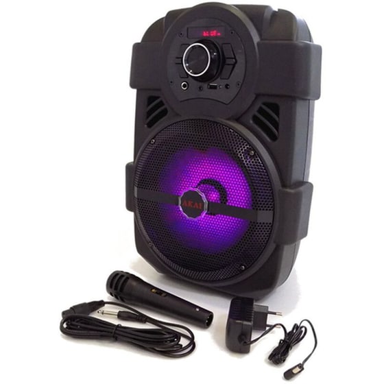 Party Speaker Akai ABTS-808L 10W Karaoke με Ασύρματo Μικρόφωνo - Μαύρο image 13