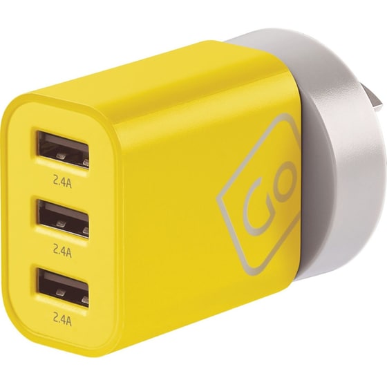 Φορτιστής Πρίζας Go Travel  Worldwide 3x Usb - Yellow image 12