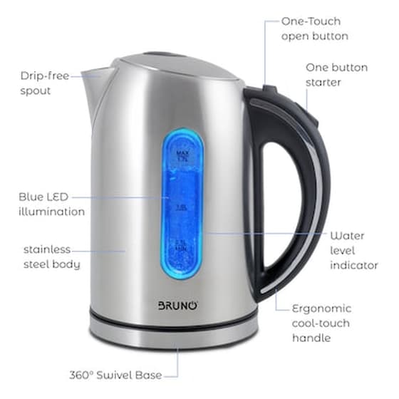 BRUNO BRN-0028 2200 W 1.7 L Inox Βραστήρας image 1