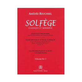 Papagrigoriou-nakas Reuchsel - Solfeges Classique Et Moderne, Volume 3 Βιβλίο Solfege