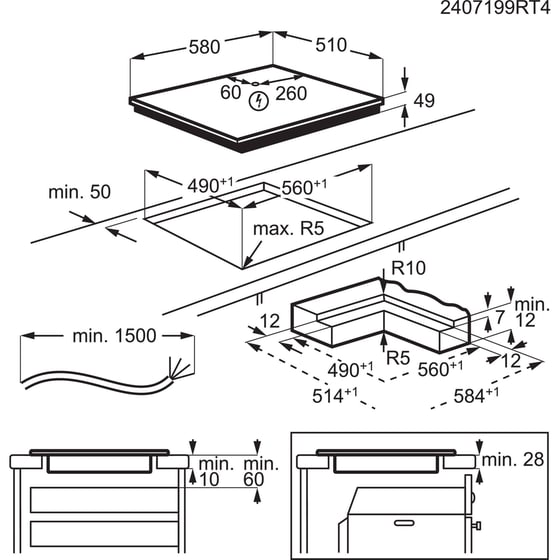 ELECTROLUX EIS62453IZ SenseBoil 58 cm Μαύρο Εστία Επαγωγική Αυτόνομη image 3