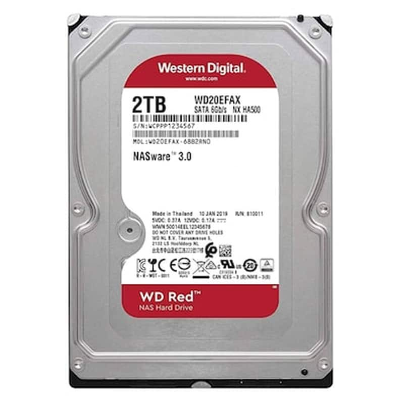 WD Εσωτερικός Δίσκος HDD WESTERN DIGITAL Red WD20EFRX 3.5 SATA - 64MB 2TB NAS