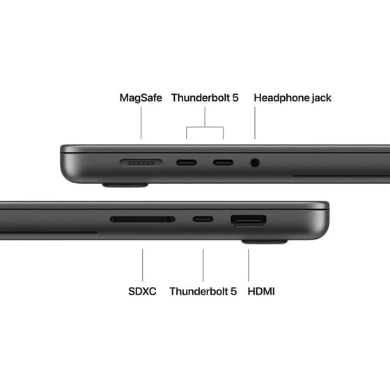 Apple Macbook Pro with PROLED XDR Touch 16" M5 Max Chip (Apple M5 Max 18 Cores/48GB/2TB SSD/40 Cores GPU/macOS) Space Black image 6