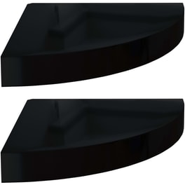 Ράφια Τοίχου VidaXL από MDF 25x25x3.8 cm 2 Τμχ - Μαύρο