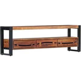Έπιπλο Τηλεόρασης VidaXL από Ξύλο 140x30x45cm - Kαφέ/Μαύρο