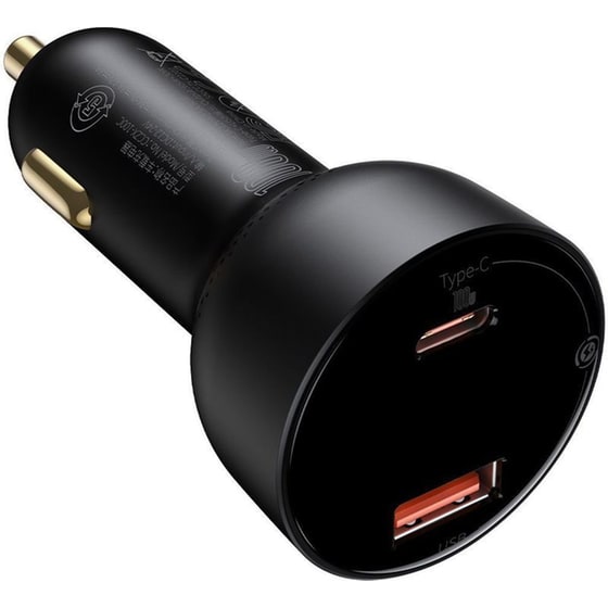 Φορτιστής Αυτοκινήτου Baseus  Superme Με Καλώδιο USB-C 100W - Μαύρο image 2