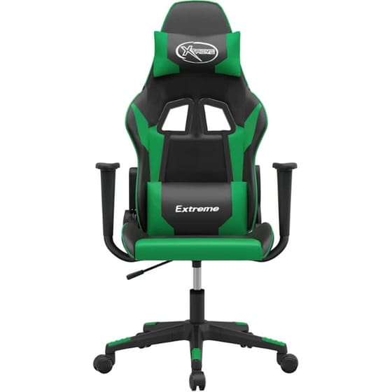 Καρέκλα Gaming VIDAXL 3143690 με Ρυθμιζόμενα Μπράτσα από Τεχνητό Δέρμα - Μαύρο image 1
