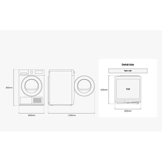 SAMSUNG DV90DG52A0AELE 9 kg με Αντλία Θερμότητας Λευκό Στεγνωτήριο Ρούχων image 9