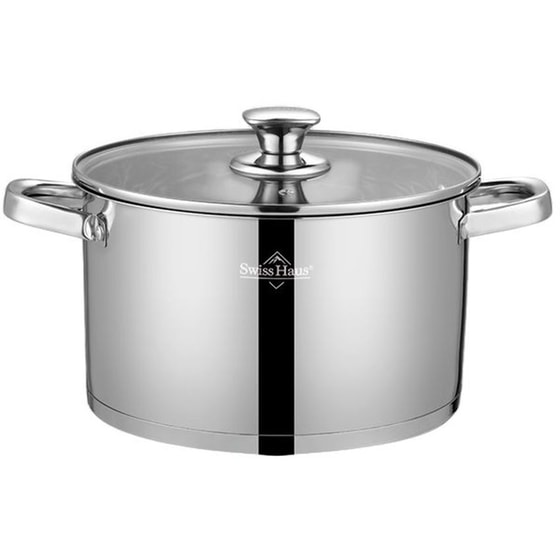 Κατσαρόλα SWISS HAUS Casserole 24 cm Ασημί SH-EC24 image 0