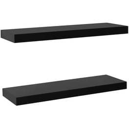 Ράφια Τοίχου VidaXL από MDF 60x20x3.8 cm 2 Τμχ - Μαύρο