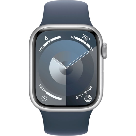 Apple Watch Series 9 Aluminium Silver GPS 41mm - Storm Blue Medium/Large image 2