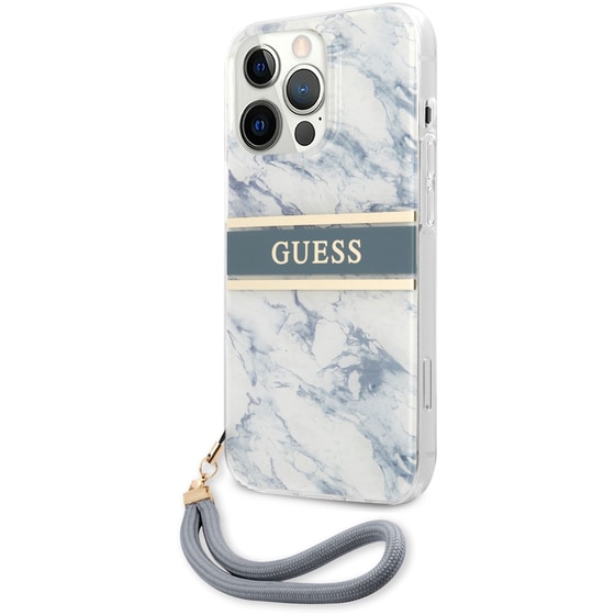 Θήκη Apple iPhone 13 Pro - Guess Marble Collection Printed Stripe - Μπλε/Λευκό image 6