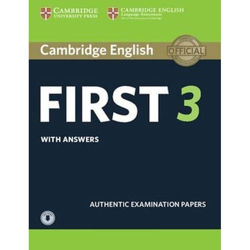 Cambridge English First 3 Students Book with Answers with Audio