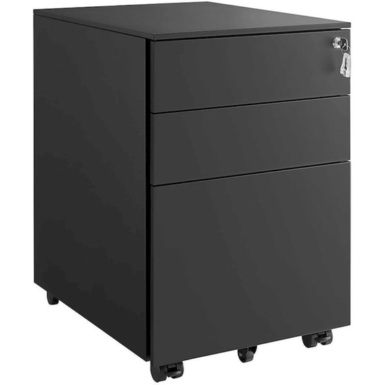 Συρταριέρα Γραφείου Songmics Ofc60bk από Μέταλλο 52x39x60cm - Μαύρο image 0