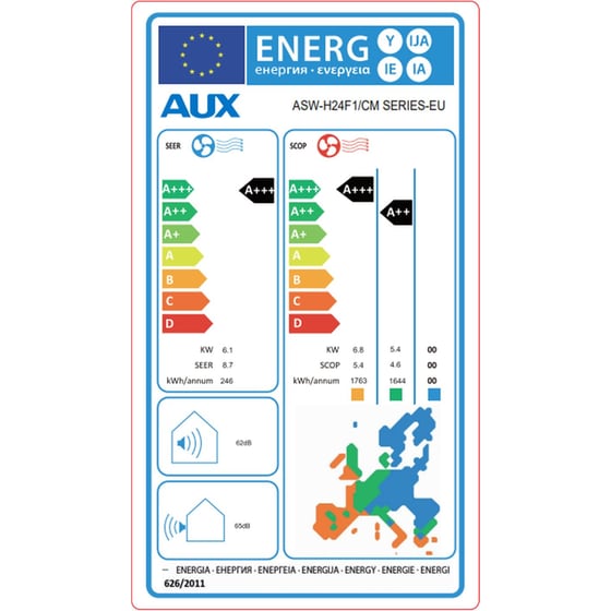 AUX ASW-H24F1/CM Series Κλιματιστικό Inverter 24.000 BTU A+++/A+++ με Ιονιστή και Wi-Fi image 3