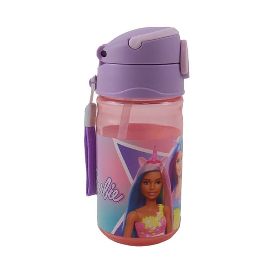 Παγούρι Gim Barbie με Καλαμάκι 350 ml Ροζ image 3