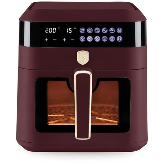 BERLINGER HAUS BH-9687 με Αποσπώμενο Κάδο 1300 W 8 L Κόκκινο Φριτέζα Αέρος image 0