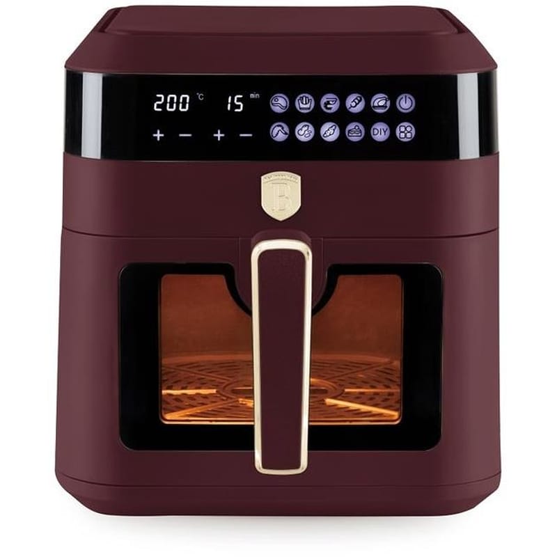 BERLINGER HAUS BH-9687 με Αποσπώμενο Κάδο 1300 W 8 L Κόκκινο Φριτέζα Αέρος