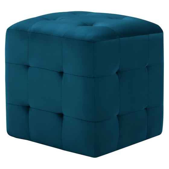 Κομοδίνο Vidaxl Από Βελούδινο Ύφασμα 2τμχ 30x30x30 cm - Μπλε image 1