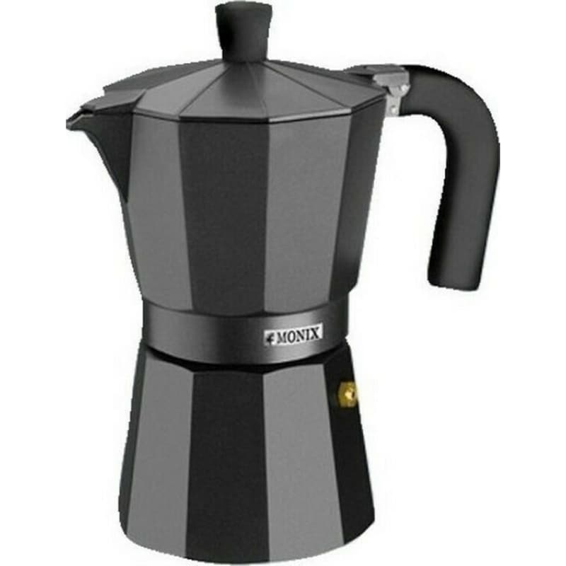 MONIX Μηχανή Espresso Χειρός MONIX VITRO NOIR 6 cup - Μαύρο