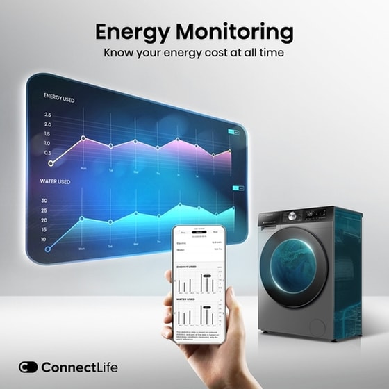 HISENSE WD3S8043BW3 8kg/5kg 1.400 Στροφές με WiFi Λευκό Πλυντήριο Στεγνωτήριο image 9