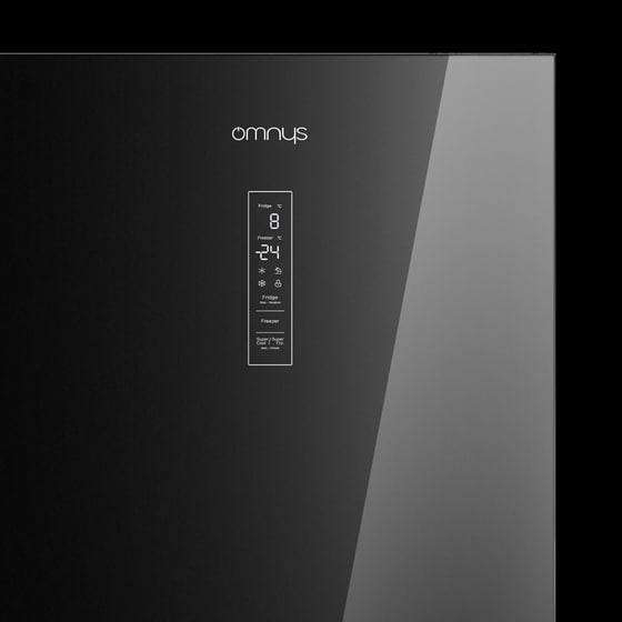OMNYS WNC-345ENBG Total No Frost 338 Lt Μαύρο Ψυγειοκαταψύκτης image 4
