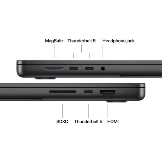 Apple MacBook Pro 16" M5 Pro Chip QHD+ (Apple M5 Pro 18 Cores/48GB/1TB SSD/20 Cores GPU/macOS) Space Black image 6