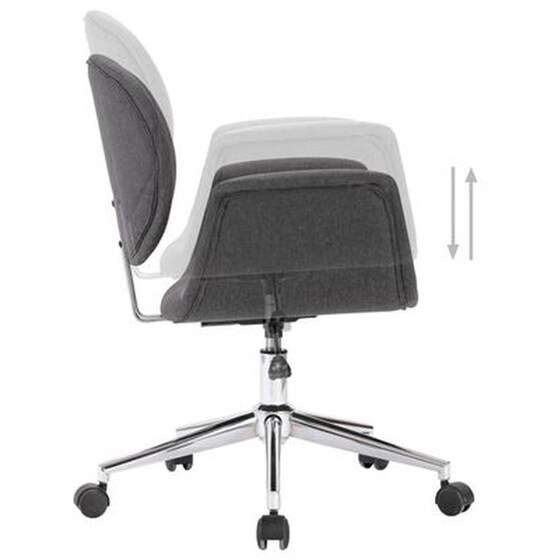 Καρέκλα Τραπεζαρίας Vidaxl Περιστρεφόμενη Υφασμάτινη - Γκρι image 4