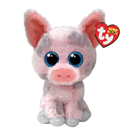 Λούτρινο TY Beanie Boos Hambone Fluffy Γουρουνάκι Ροζ (15cm) image 0