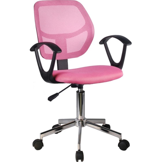 Καρέκλα Γραφείου ArteLibre Everly από Ύφασμα Mesh - Ροζ/Μαύρη image 0