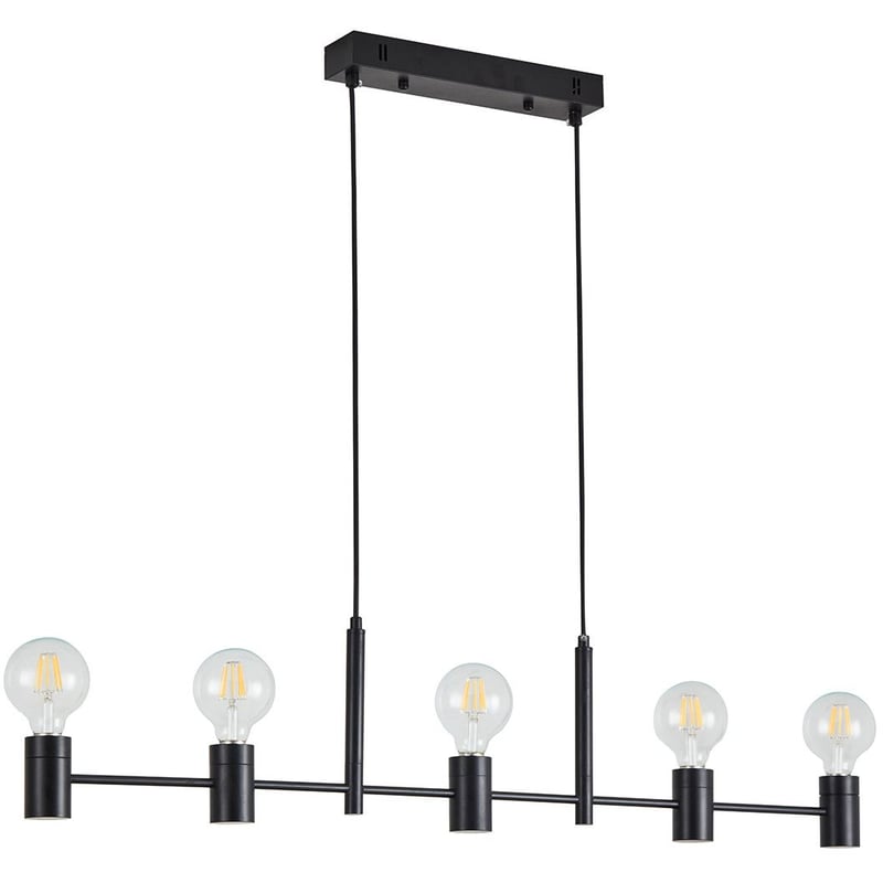HOMELIGHTING Κρεμαστό Φωτιστικό Οροφής Homelighting Adept 77-8249 - Μαύρο