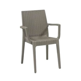 Πολυθρόνα Πλαστική Μπεζ Tortora Rattan Look C9987
